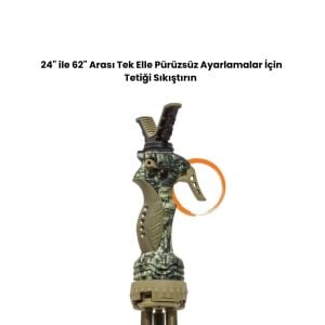 Primos Tripod Gen3 Trigger Stick 24'' - 62'' + 2 Point Rest Çift Destekli Silah Dayanağı