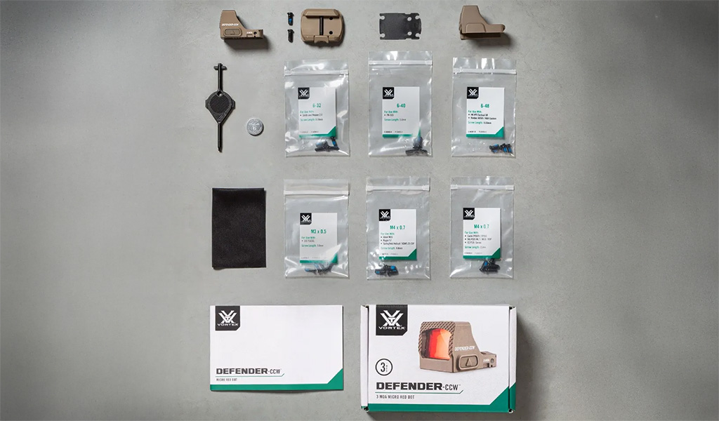 Vortex Defender CCW Tan Red Dot