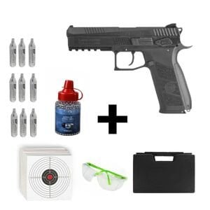 ASG CZ 75 P09 DUTY + Co2 Gas + 1500 Adet Çelik Bilye + Taşıma Çantası + Atış Gözlüğü