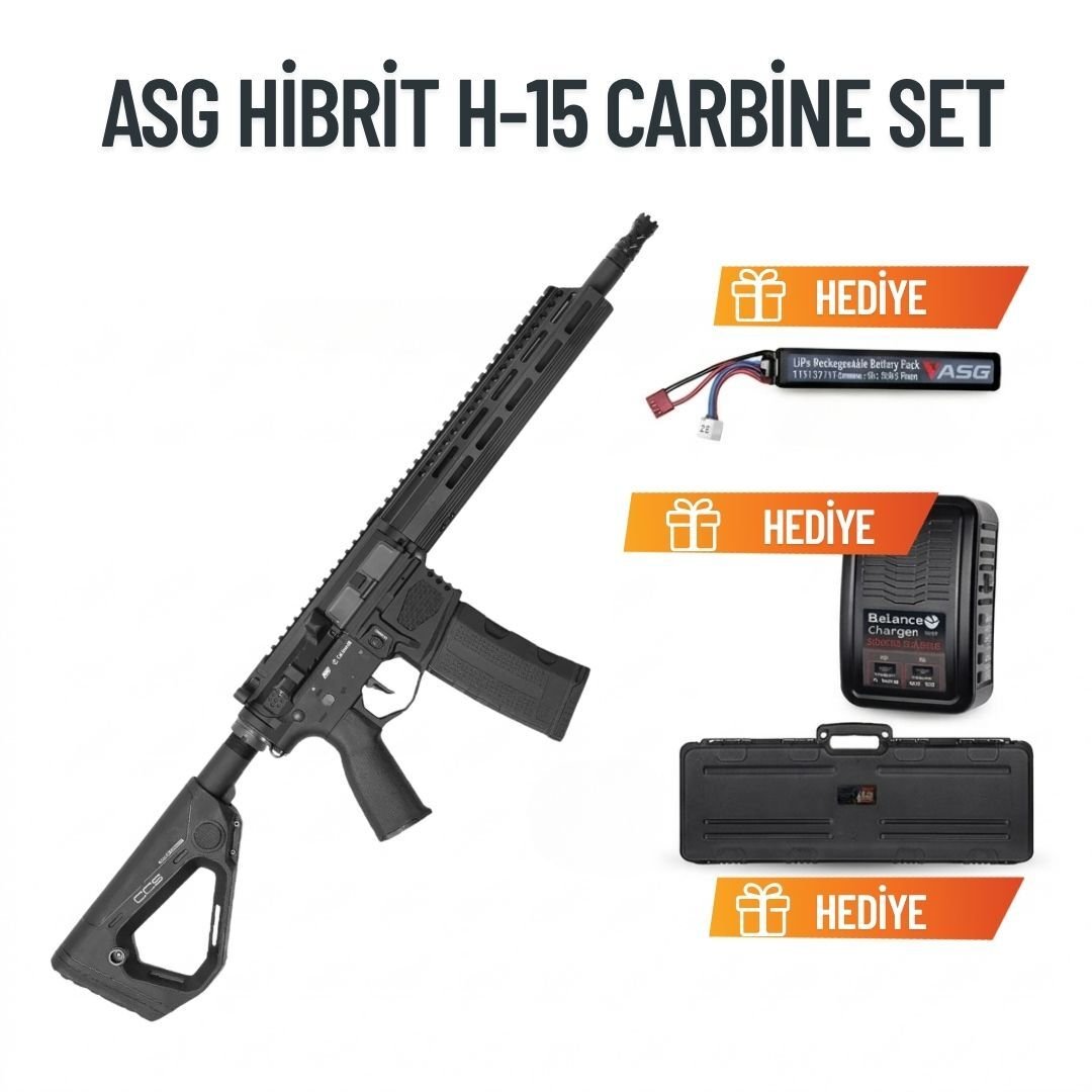 ASG H-15 Carbine Airsoft Tüfek Kampanyalı Set - 90004