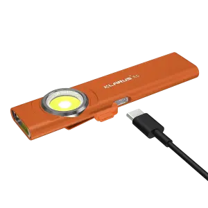 Klarus E5 Plus Ultra Slim Triple-Lights 650 Lümen El Feneri (Turuncu)