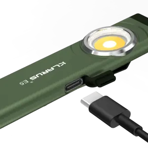 Klarus E5 Plus Ultra Slim Triple-Lights 650 Lümen El Feneri (Yeşil)