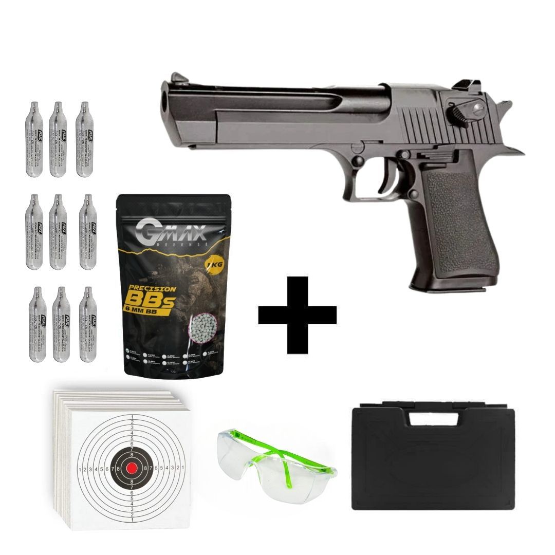 Desert Eagle Kwc + Co2 Gas + 0.20gr BB + Taşıma Çantası + Atış Gözlüğü