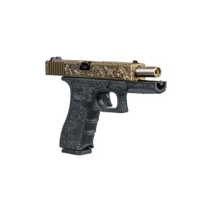 We Glock 17 Gravürlü + Green Gas + 1Kg BB + Taşıma Çantası + Atış Gözlüğü