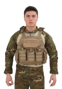 Single Sword Kasırga Tactical Balistik Plaka Takılabilen Açık Cepli Hücum Yeleği - Bej