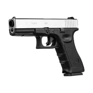 We Glock 17 Gen3 Silver + Green Gas + 0.20gr BB + Taşıma Çantası + Atış Gözlüğü