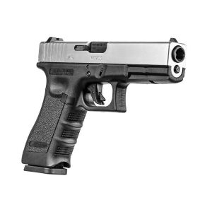We Glock 17 Gen3 Silver + Green Gas + 0.20gr BB + Taşıma Çantası + Atış Gözlüğü