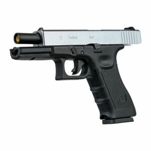 We Glock 17 Gen3 Silver + Green Gas + 0.20gr BB + Taşıma Çantası + Atış Gözlüğü