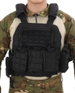 Single Sword Kasırga Tactical Balistik Plaka Takılabilen Açık Cepli Hücum Yeleği - Siyah