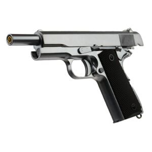 We Colt 1911 Gen2 Gümüş + Green Gas + 0.20gr BB + Taşıma Çantası + Atış Gözlüğü