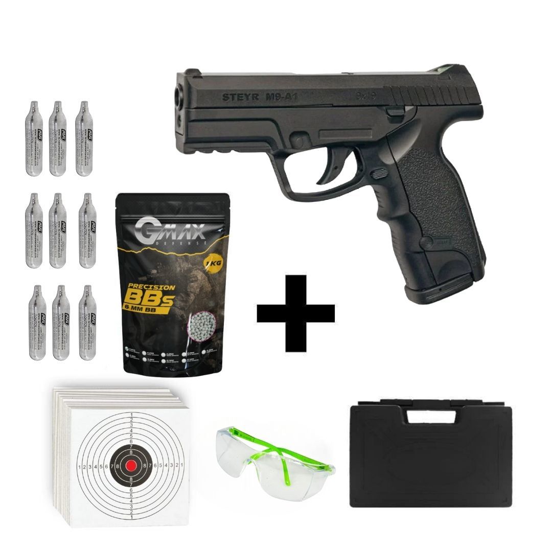 Asg Steyr M9A1 + Co2 Gas + 0.20gr BB + Taşıma Çantası + Atış Gözlüğü