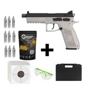 Asg Cz P09 Urban Gri + Co2 Gas + 0.20gr BB + Taşıma Çantası + Atış Gözlüğü