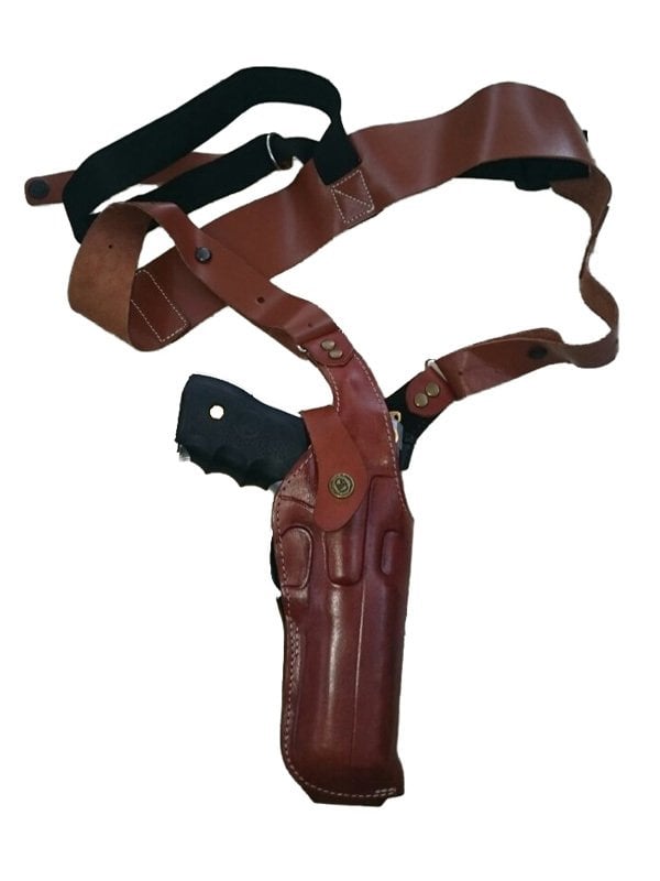 DİK DERİ KOLTUK ALTI TABANCA KILIFI (KAHVERENGİ)