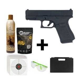 We Glock G19 Gen5 Mos Rmr Siyah  + Green Gas + 0.20gr BB + Taşıma Çantası + Atış Gözlüğü