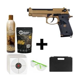 We Beretta M9A1 Navy Edition + Green Gas + 0.20gr BB + Taşıma Çantası + Atış Gözlüğü