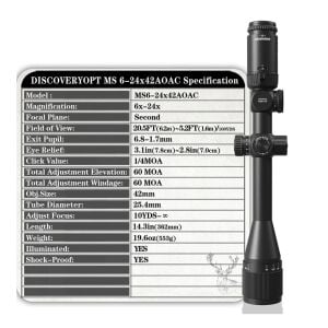 Discovery Optics MS 6-24X42AOAC SFP 25.4mm Tüfek Dürbünü