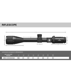 Discovery Optics MS 6-24X42AOAC SFP 25.4mm Tüfek Dürbünü