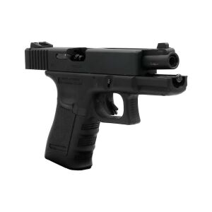 We Glock 23 Gen3 Siyah + Green Gas + 0.20gr BB + Taşıma Çantası + Atış Gözlüğü