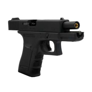 We Glock 19 Gen3 Siyah + Green Gas + 0.20gr BB + Taşıma Çantası + Atış Gözlüğü