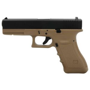 We Glock 17 Gen3 Tan + Green Gas + 0.20gr BB + Taşıma Çantası + Atış Gözlüğü