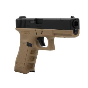 We Glock 17 Gen3 Tan + Green Gas + 0.20gr BB + Taşıma Çantası + Atış Gözlüğü