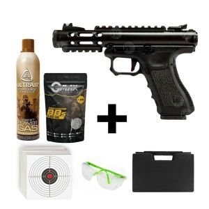 We Galaxy Bk Glock/Ruger Hybırd + Green Gas + 0.20gr BB + Taşıma Çantası + Atış Gözlüğü