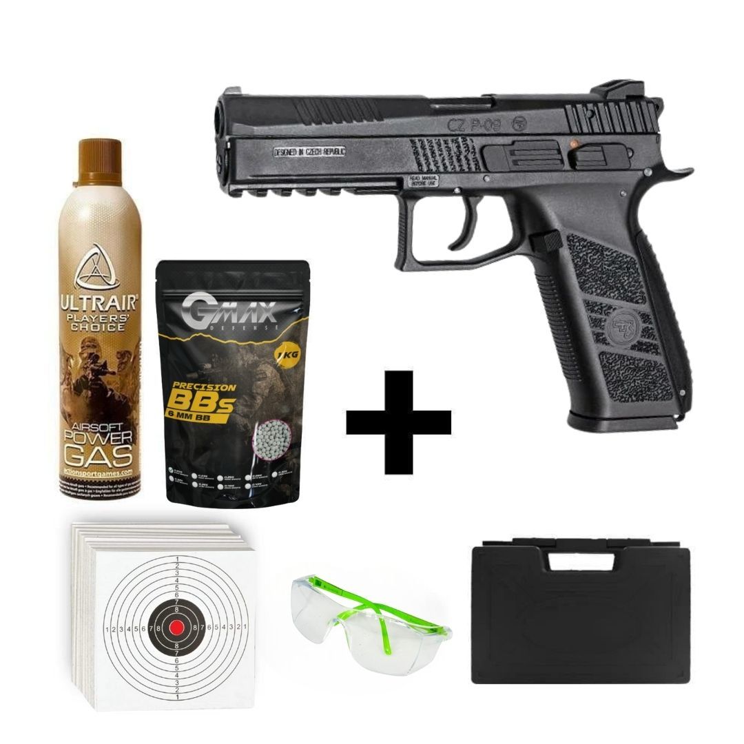 Asg Cz75 P09 Duty + Green Gas + 0.20gr BB + Taşıma Çantası + Atış Gözlüğü