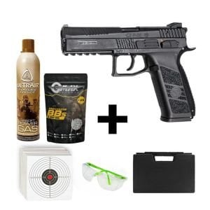 Asg Cz75 P09 Duty + Green Gas + 0.20gr BB + Taşıma Çantası + Atış Gözlüğü