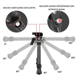 Tacband CarbonStrıke Rapıdstalk 8-11'' Bipod Ayak