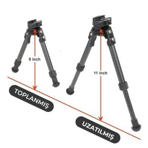 Tacband CarbonStrıke Rapıdstalk 8-11'' Bipod Ayak