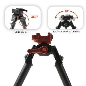 Tacband CarbonStrıke Rapıdstalk 8-11'' Bipod Ayak