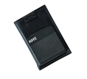 KORE İnce Deri Cüzdan + Carbon Fiber Para Klipsi