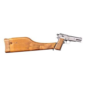 We Browning Ahşap Dipçikli Airsoft Tabanca - Gümüş