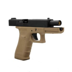 We Glock 17 Gen4 Tan + Green Gas + 0.20gr BB + Taşıma Çantası + Atış Gözlüğü