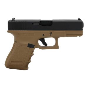 We Glock 19 Gen3 Tan + Green Gas + 0.20gr BB + Taşıma Çantası + Atış Gözlüğü