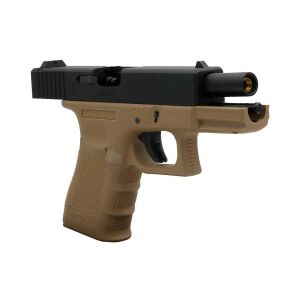 We Glock 19 Gen4 Tan + Green Gas + 0.20gr BB + Taşıma Çantası + Atış Gözlüğü