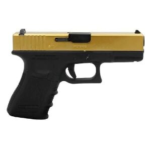 We Glock 19 Gen3 Titanium Gold + Green Gas + 0.20gr BB + Taşıma Çantası + Atış Gözlüğü