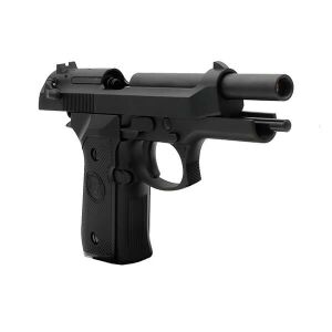 We Beretta M92 Standart Siyah + Green Gas + 0.20gr BB + Taşıma Çantası + Atış Gözlüğü