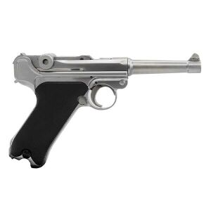 We Luger Parabellum P08 Silver + Green Gas + 0.20gr BB + Taşıma Çantası + Atış Gözlüğü