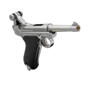 We Luger Parabellum P08 Silver + Green Gas + 0.20gr BB + Taşıma Çantası + Atış Gözlüğü