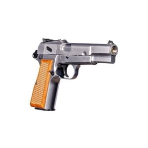 We Browning Ahşap Dipçikli Gümüş + Green Gas + 0.20gr BB + Taşıma Çantası + Atış Gözlüğü