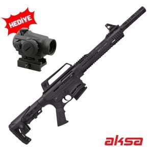 Aksa Arms CF-12 Siyah Şarjörlü Otomatik Av Tüfeği Red Dot Hediyeli