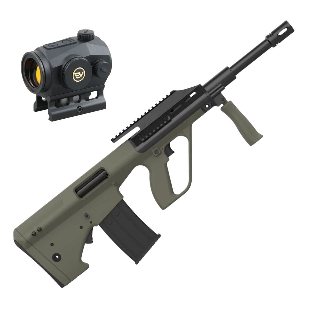 Serengeti AUG 12 Mud Green Bullpup + Vector Optics Scrapper 1x25 Gen II Kampanyalı Set