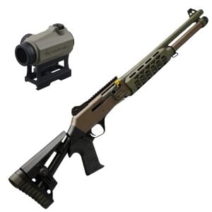 Aksa Crossfire S4 Extreme Tan - Yeşil  + Vector Optics Maverick Gen3 Tan 1x22 Red Dot Kampanyalı Set