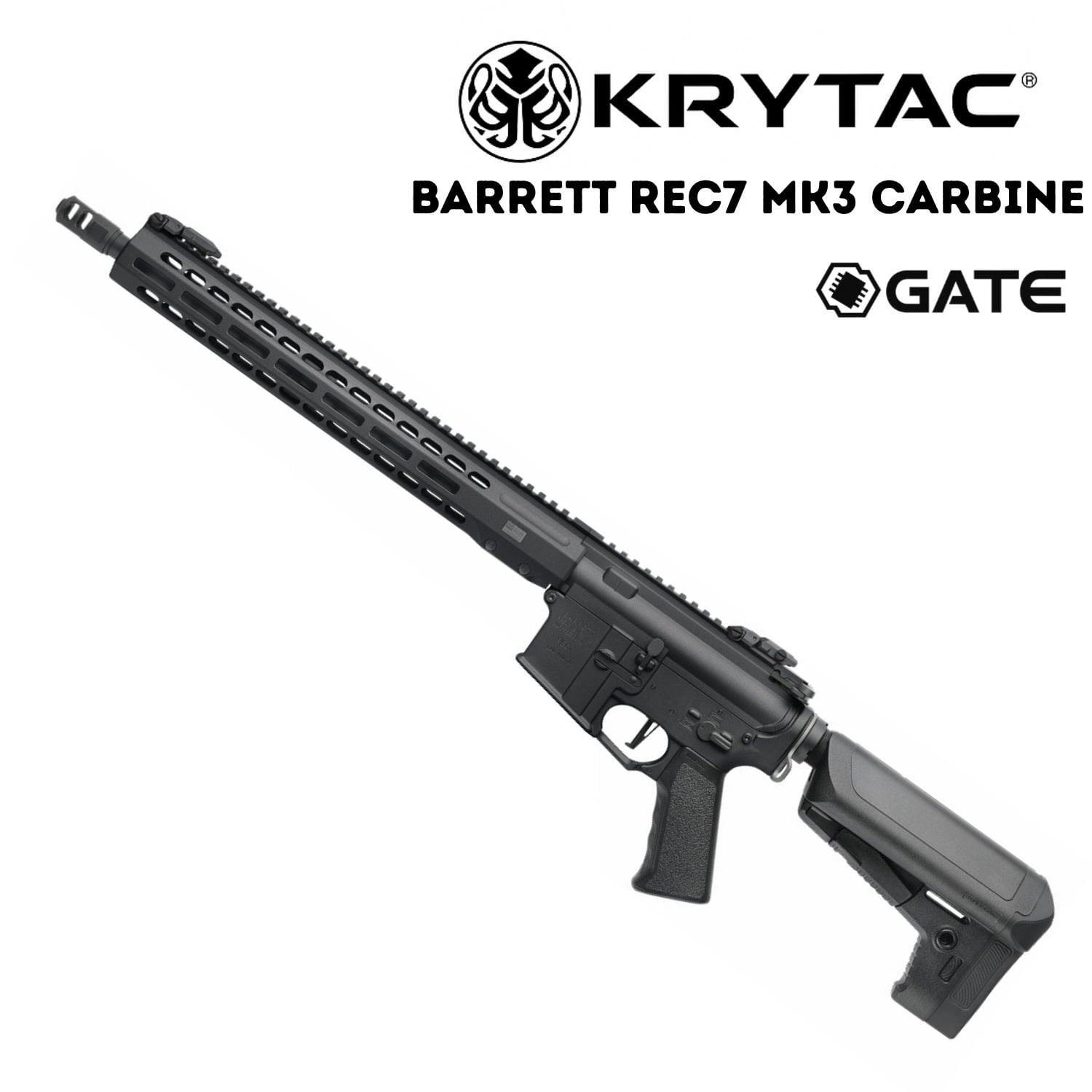 Krytac Barrett REC7 MK3 GATE CARBINE SIYAH Airsoft AEG Tüfek