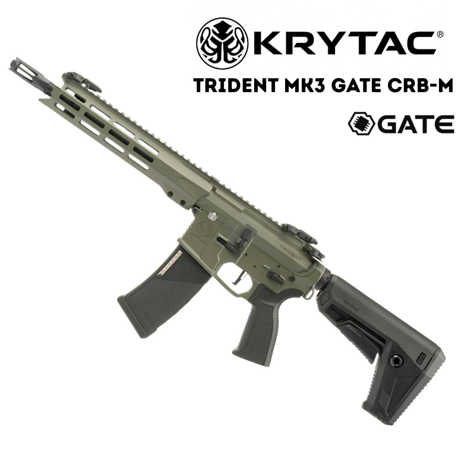 KRYTAC Trident MK3 GATE CRB-M FG (M-LOK) AEG Airsoft Tüfek - HAKİ YEŞİL