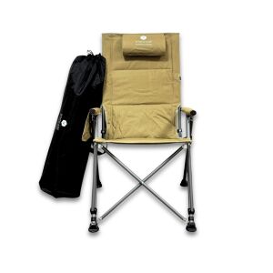Windcamp Katlanır Kamp Sandalyesi Premium - Sırt Ayarlanabilir - Bej