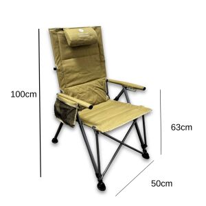 Windcamp Katlanır Kamp Sandalyesi Premium - Sırt Ayarlanabilir - Bej