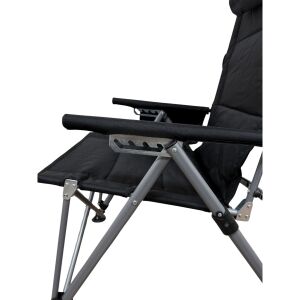 Windcamp Katlanır Kamp Sandalyesi Premium - Sırt Ayarlanabilir - Siyah