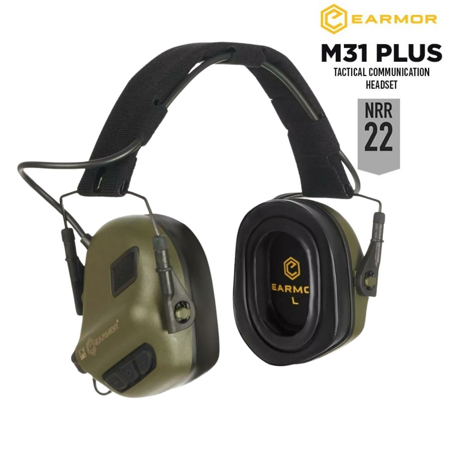 Opsmen Earmor M31 Plus Yeşil (Foliage Green) Elektronik Atış Kulaklığı